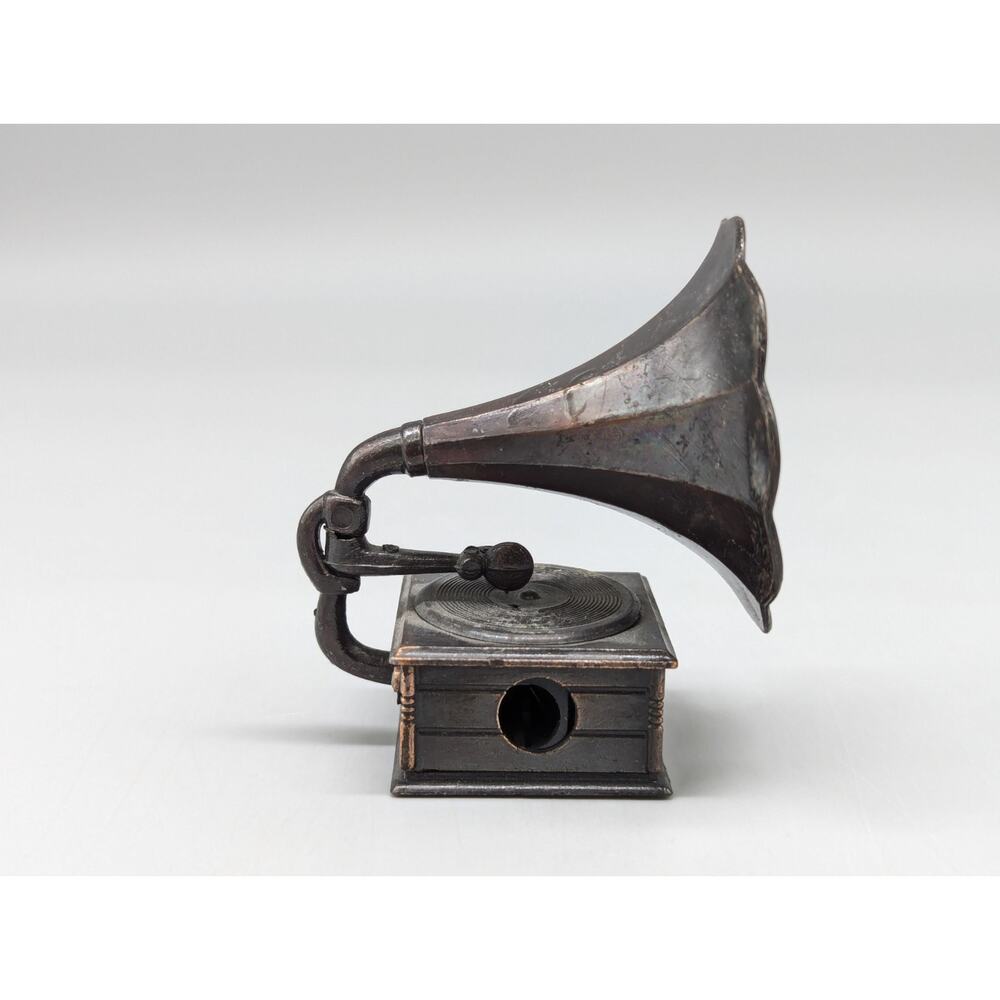Vintage Diecast Mini Mechanical Phonograph Pencil Sharpener Decoration Hong Kong - Picture 6 of 12